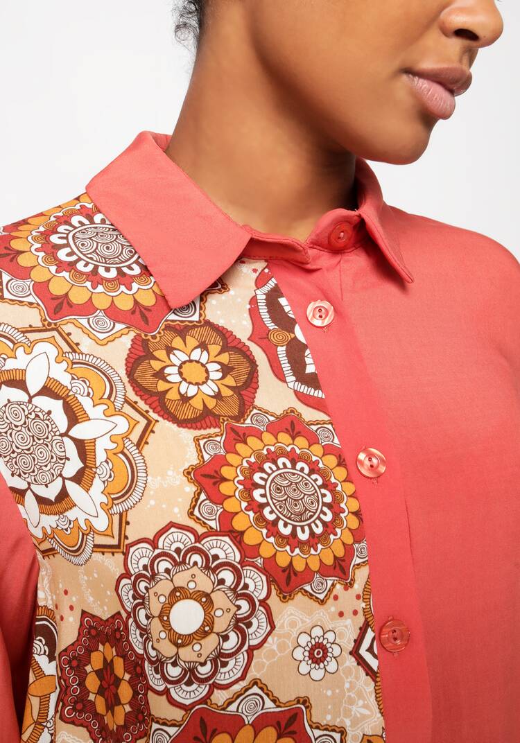 Рубашка оверсайз с декоративной отделкой шир.  750, рис. 5