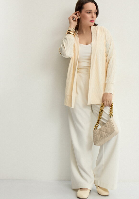 Кардиган с фактурным рисунком шир.  580, рис. 14