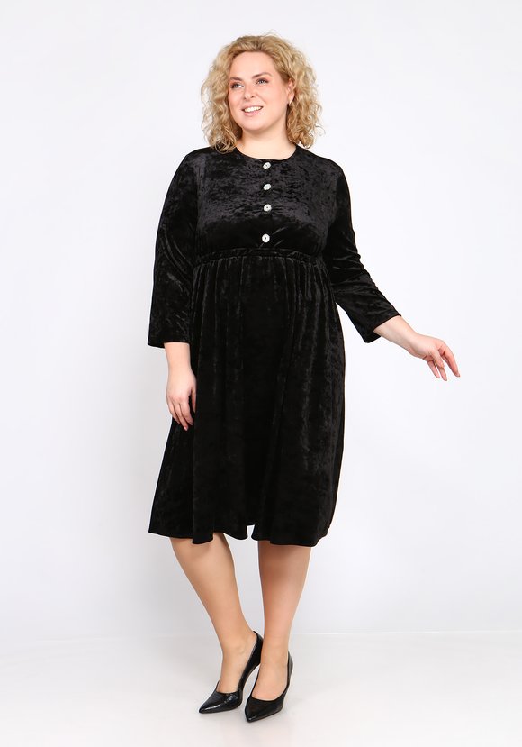 Платье из мраморного велюра шир.  580, рис. 1