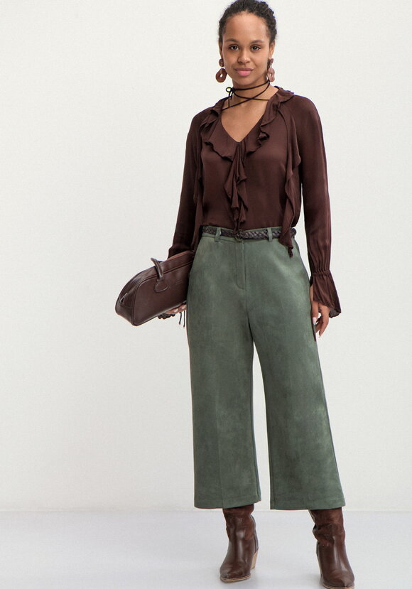 Брюки кюлоты из эко замши шир.  580, рис. 8