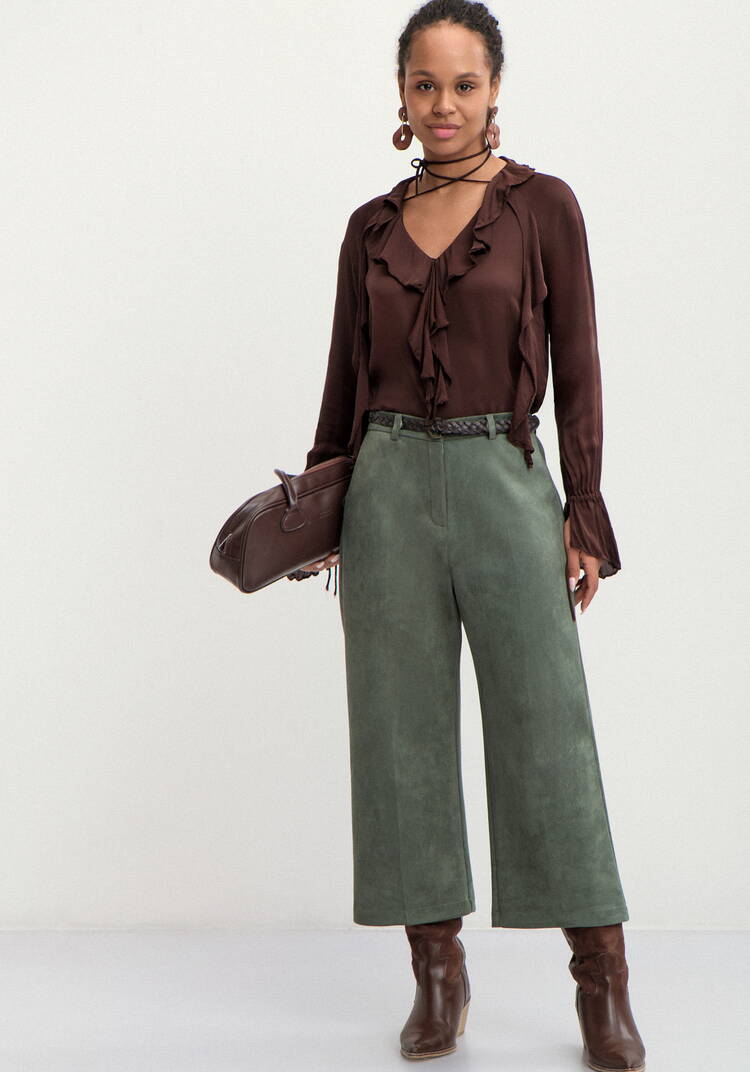 Брюки кюлоты из эко замши шир.  750, рис. 8