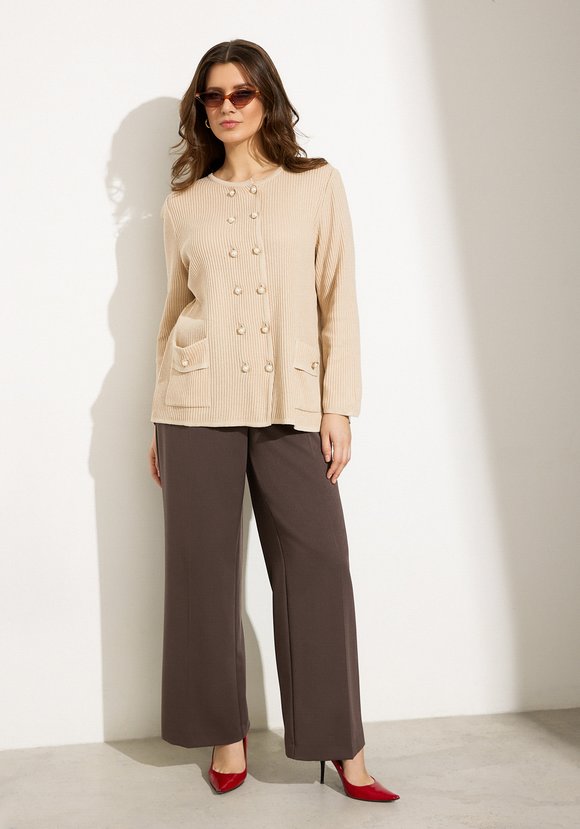 Жакет на пуговицах с жемчугом шир.  580, рис. 16