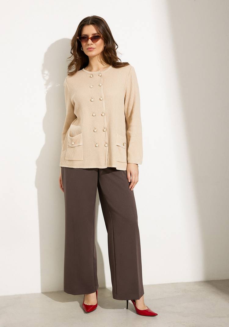 Жакет на пуговицах с жемчугом шир.  750, рис. 16