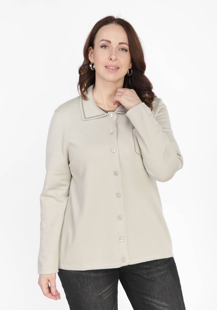 Блуза с контрастной декорированной отделкой шир.  750, рис. 1