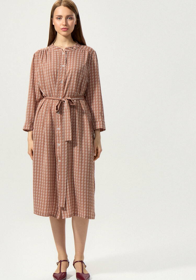 Платье-рубашка с воротником-стойкой шир.  750, рис. 4