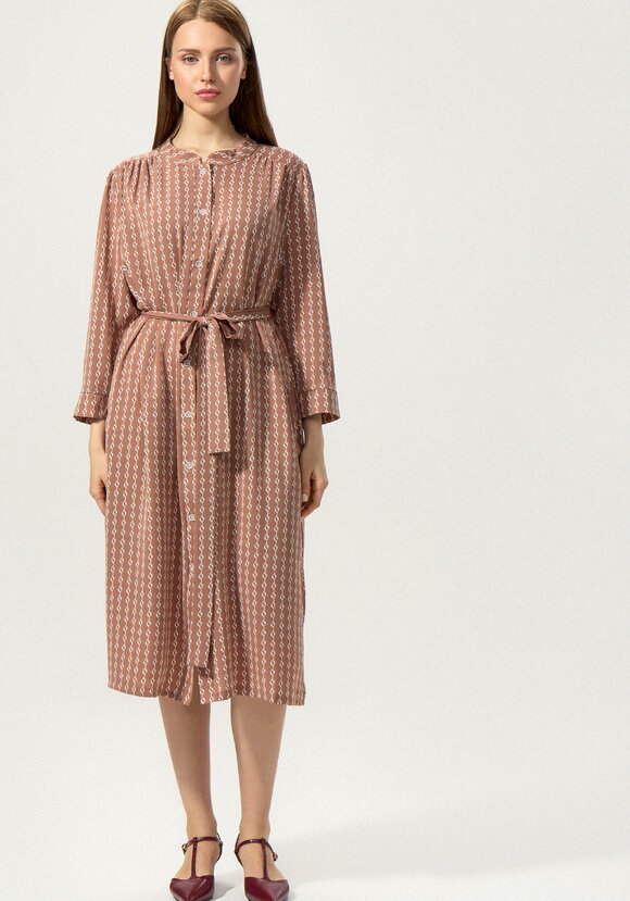 Платье-рубашка с воротником-стойкой шир.  580, рис. 4