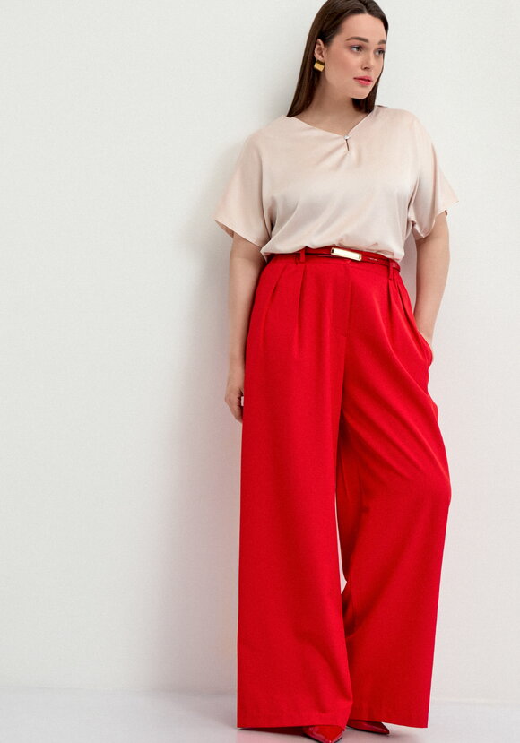 Блуза шелковая с V-образным вырезом шир.  580, рис. 2