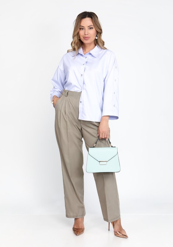 Блуза с пуговками на рукавах шир.  580, рис. 1