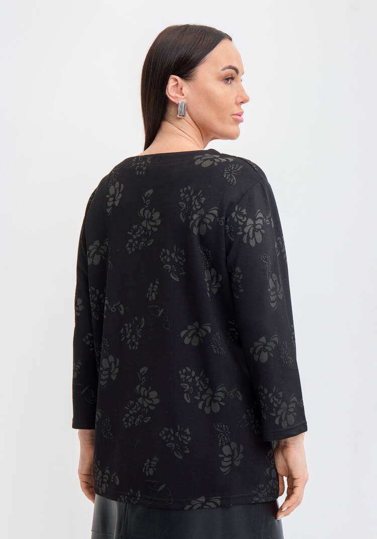 Джемпер с округлым вырезом и принтом шир.  750, рис. 8