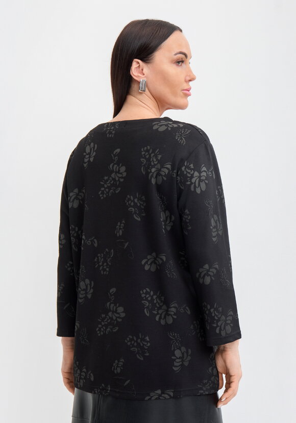 Джемпер с округлым вырезом и принтом шир.  580, рис. 8