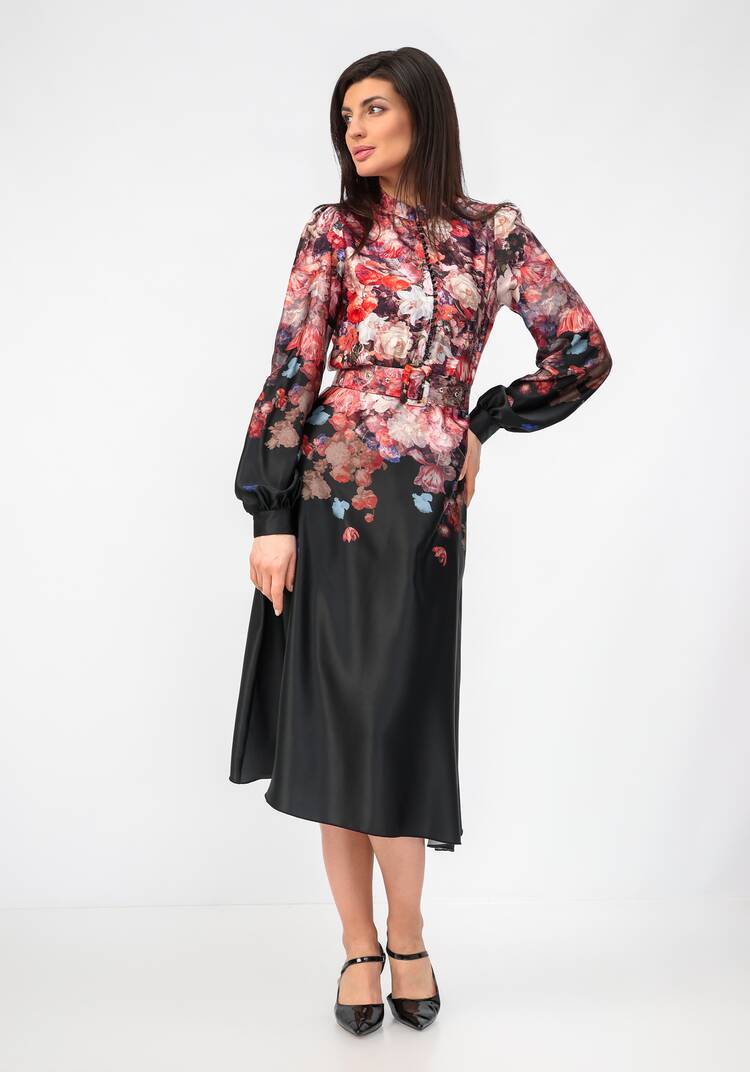 Платье с градиентным цветным рисунком шир.  750, рис. 11