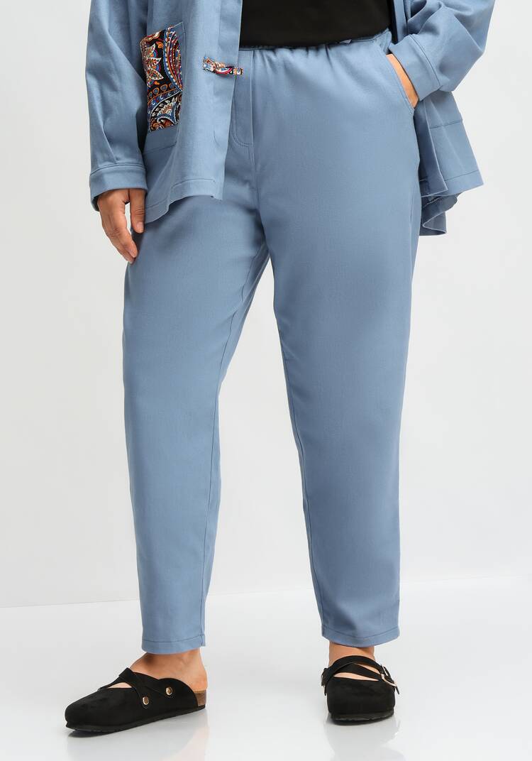 Брюки с контрастной отделкой шир.  750, рис. 9