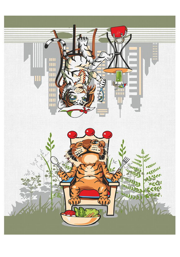 Полотенце кухонное Тигр шир.  580, рис. 7