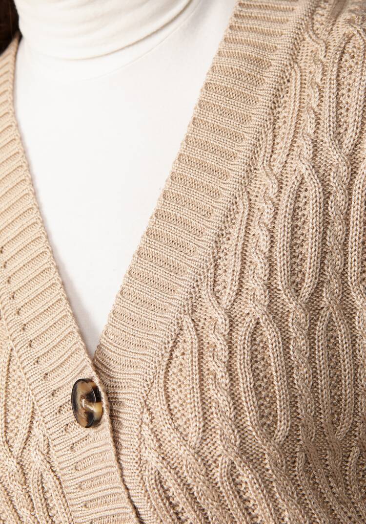 Кардиган удлиненный с объемными косами шир.  750, рис. 7