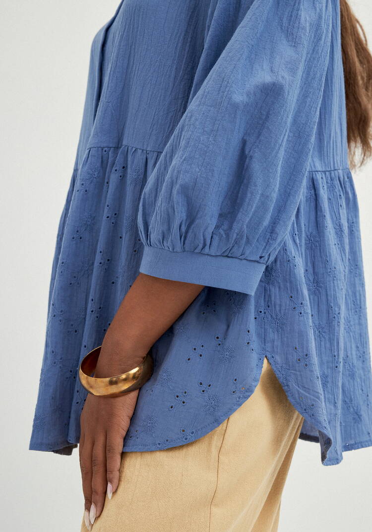 Блуза комбинированная с шитьём шир.  750, рис. 13