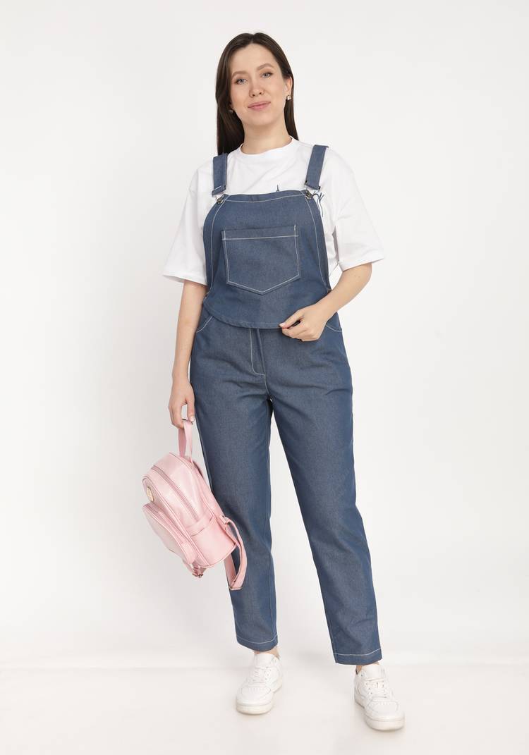 Комбинезон-трансформер джинсовый с карманами шир.  750, рис. 7