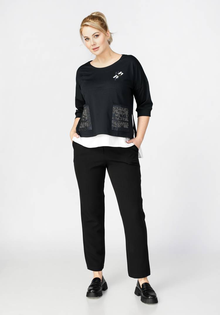 Свитшот женский с отделкой по низу Кристина шир.  750, рис. 9