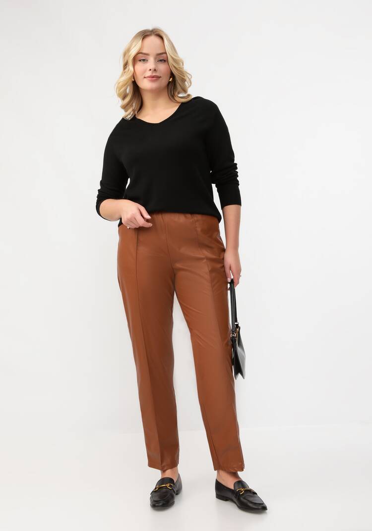 Брюки из экокожи со стрелками шир.  750, рис. 22