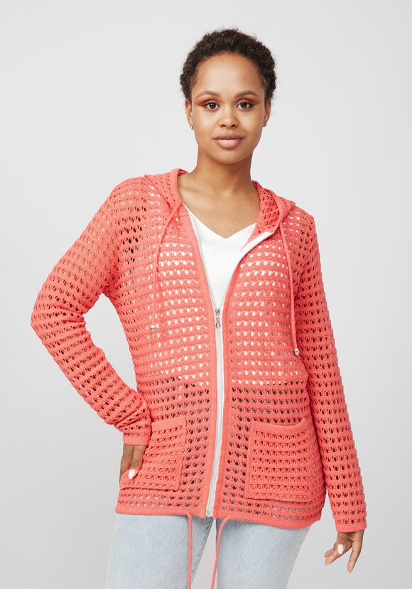 Кардиган вязаный с капюшоном на молнии шир.  580, рис. 25