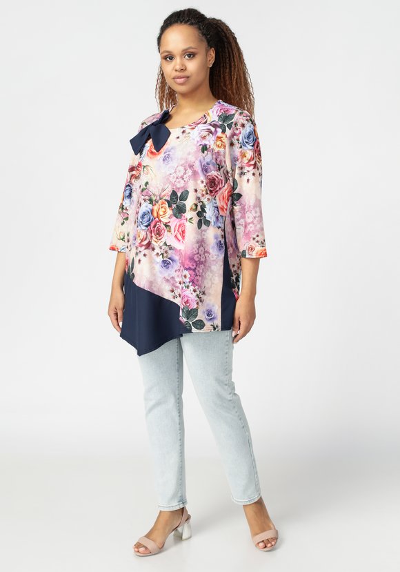 Блуза женская Букет цветов шир.  580, рис. 12