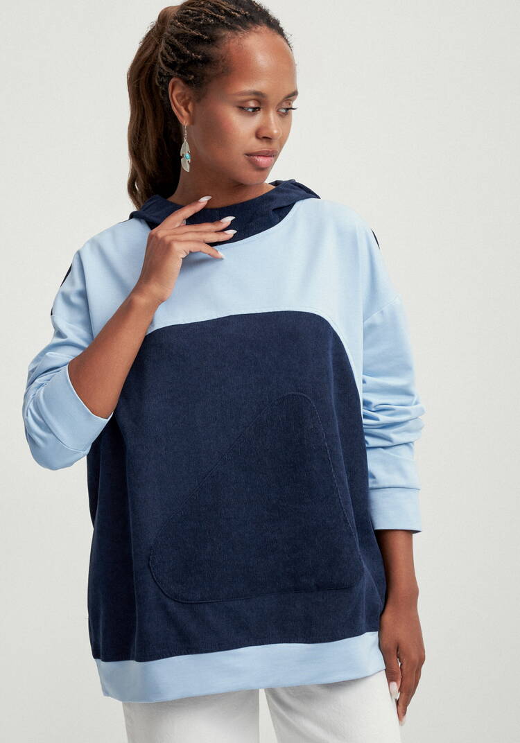 Худи оверсайз комбинированное шир.  750, рис. 16