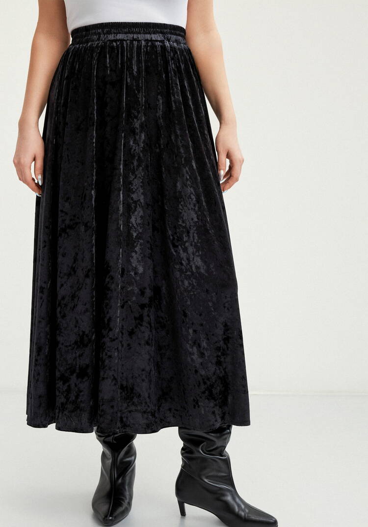 Юбка полусолнце из бархата шир.  750, рис. 18