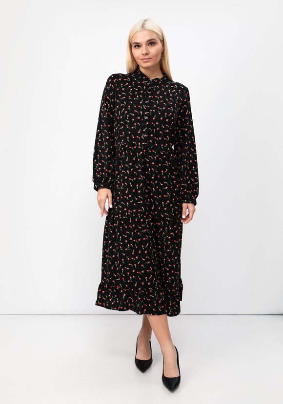 Платье отрезное свободного кроя шир.  580, рис. 1