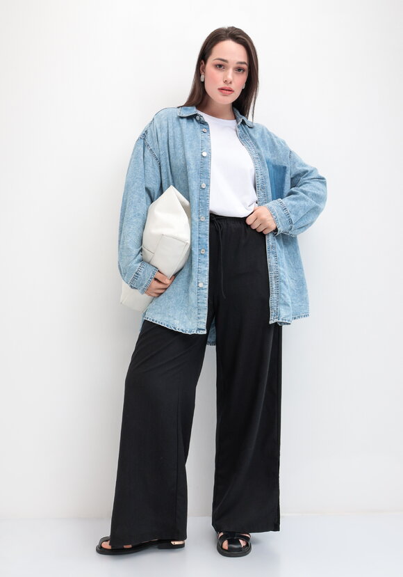 Брюки широкие на резинке со шнурком шир.  580, рис. 13