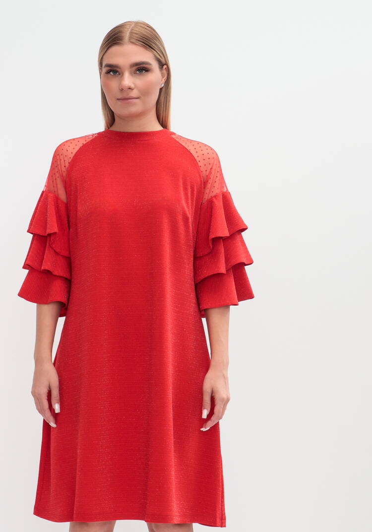 Платье с рукавом волан шир.  750, рис. 9