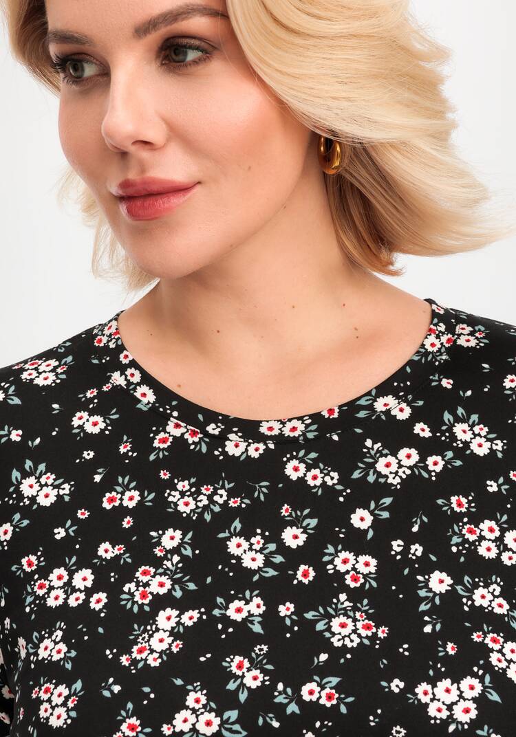 Платье с цветочным рисунком и рукавами 3/4 шир.  750, рис. 5