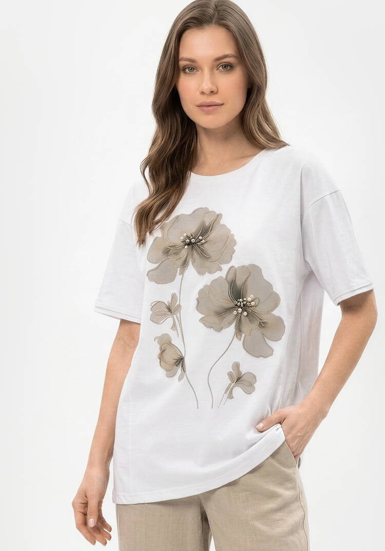 Футболка Цветочное настроение шир.  750, рис. 5