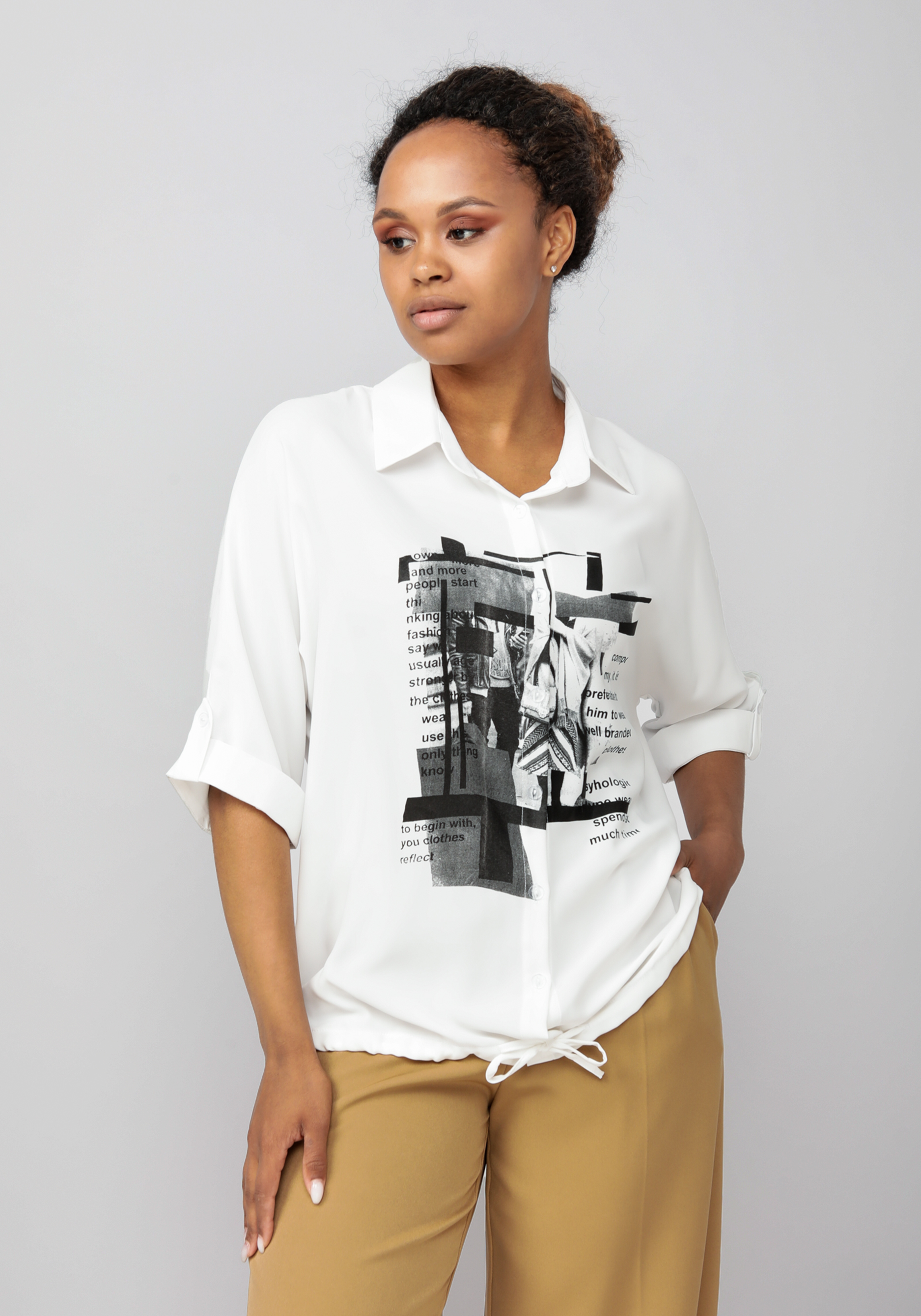 Рубашка женская "Карлин" Unit, цвет белый, размер 58 - фото 1