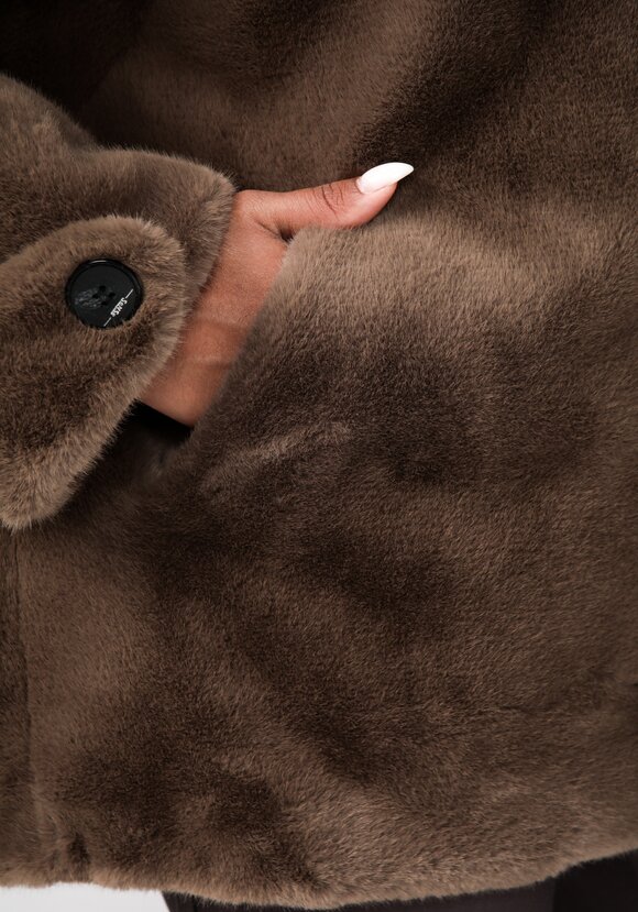 Полупальто из экомеха Моника шир.  580, рис. 7