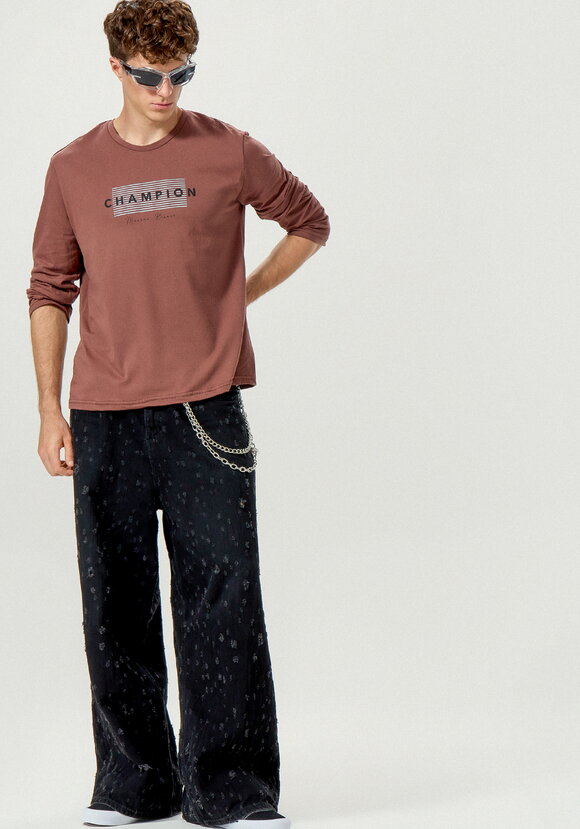 Лонгсливы с лаконичным принтом, 2 шт. шир.  580, рис. 49