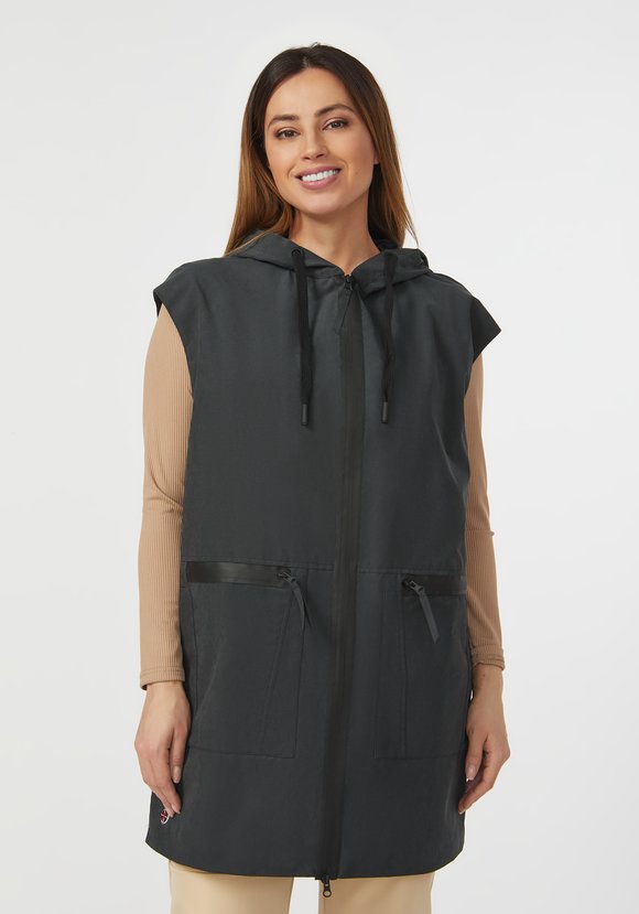 Жилет на молнии с капюшоном шир.  580, рис. 1