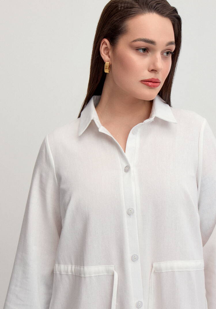 Платье-рубашка изо льна шир.  750, рис. 28