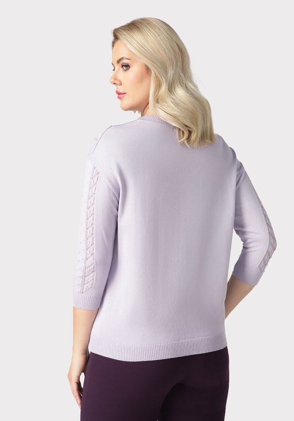 Джемпер ажурный со спущенным рукавом шир.  580, рис. 26