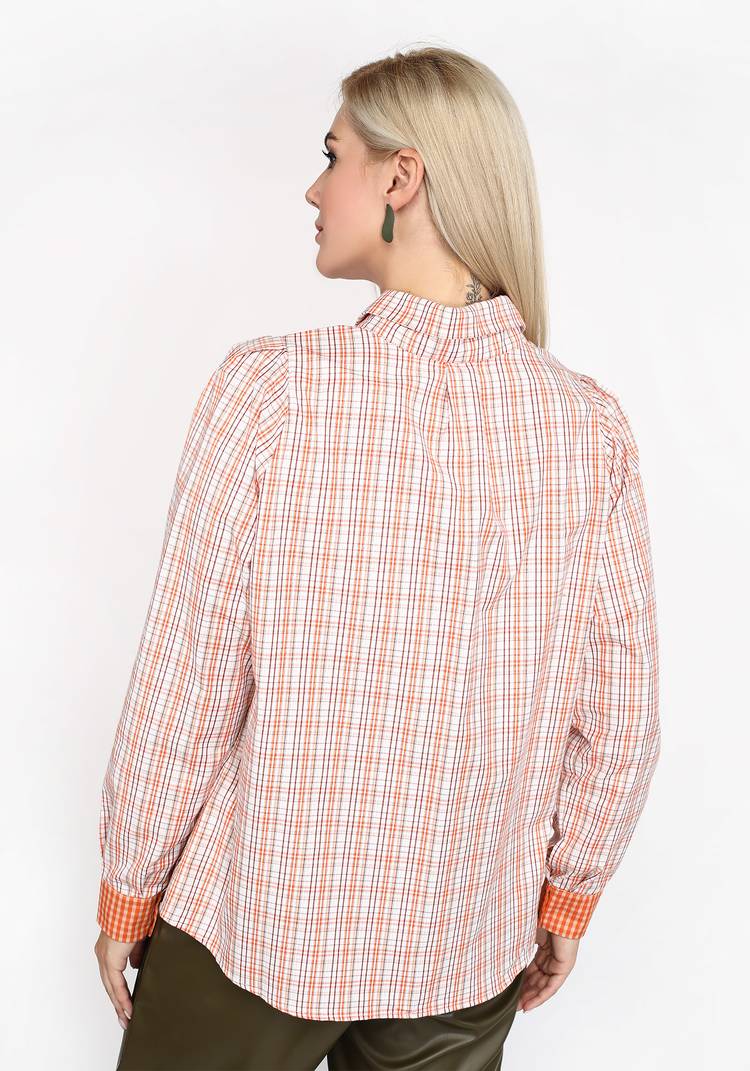 Блуза в клетку на кнопках шир.  750, рис. 7