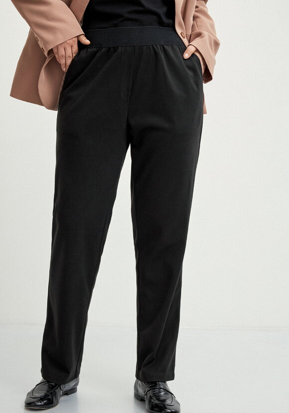 Прямые брюки на резинке с карманами шир.  580, рис. 10