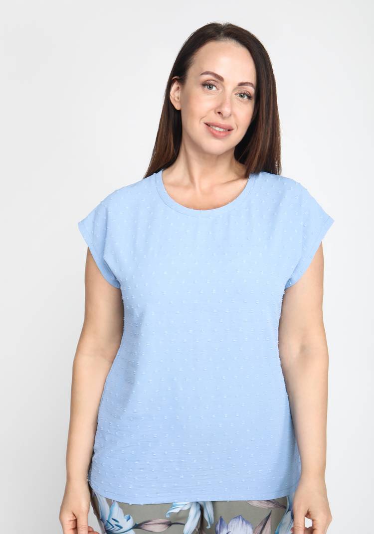 Топ однотонный со спущенным рукавом шир.  750, рис. 7