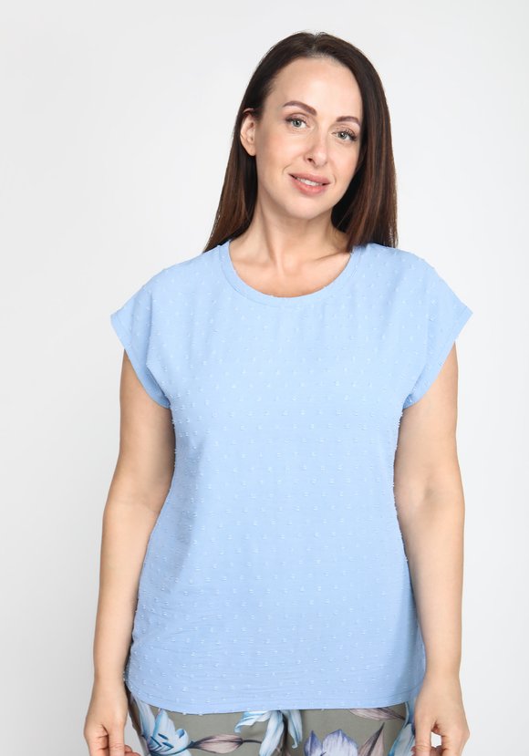 Топ однотонный со спущенным рукавом шир.  580, рис. 7