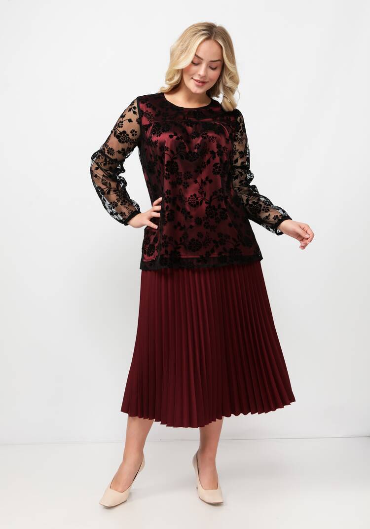 Блуза с шитьем на сетке шир.  750, рис. 7