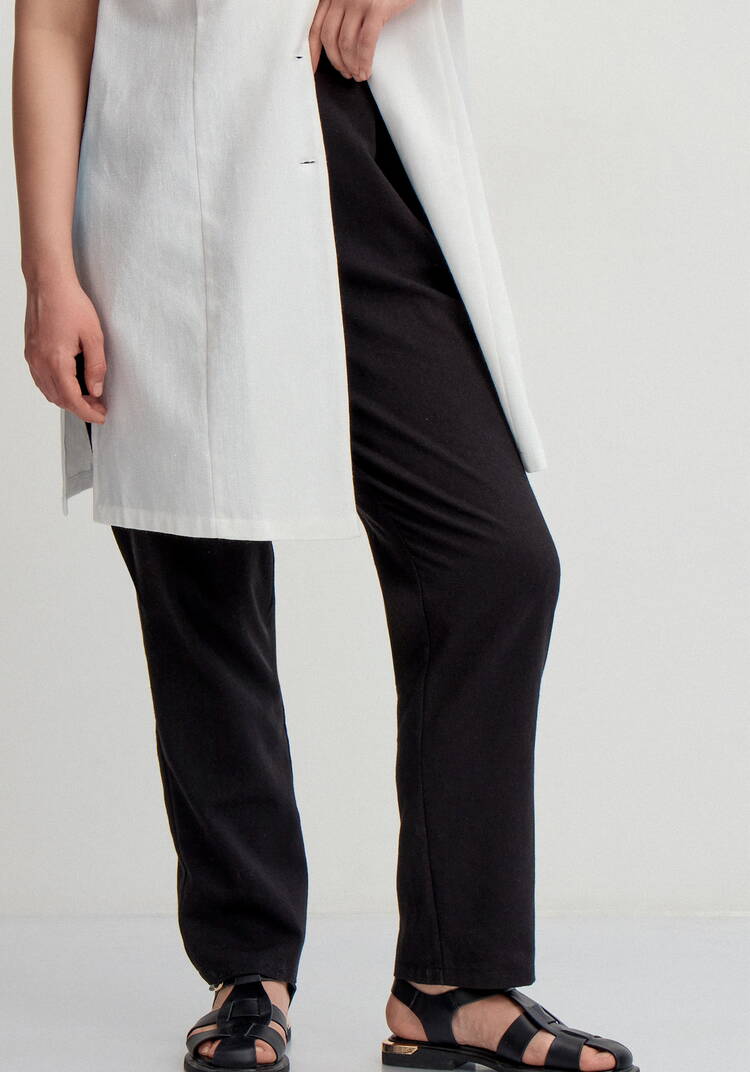 Брюки изо льна длиной 7/8 шир.  750, рис. 20