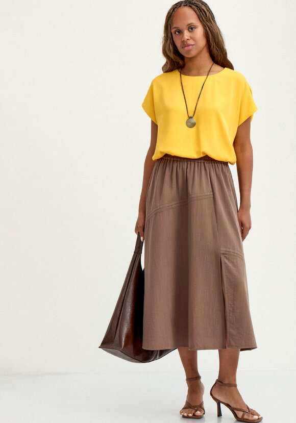 Юбка с декоративной сборкой шир.  580, рис. 7