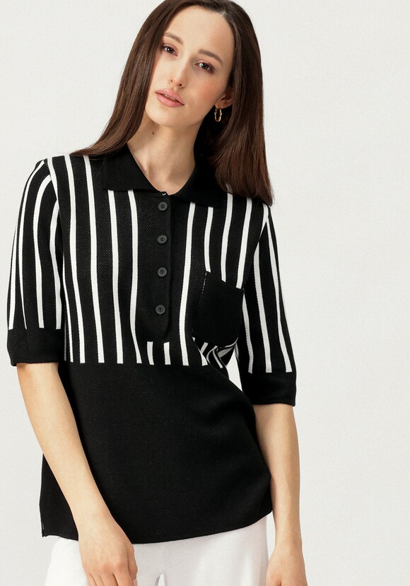 Джемпер-поло с вертикальной полосой шир.  580, рис. 20