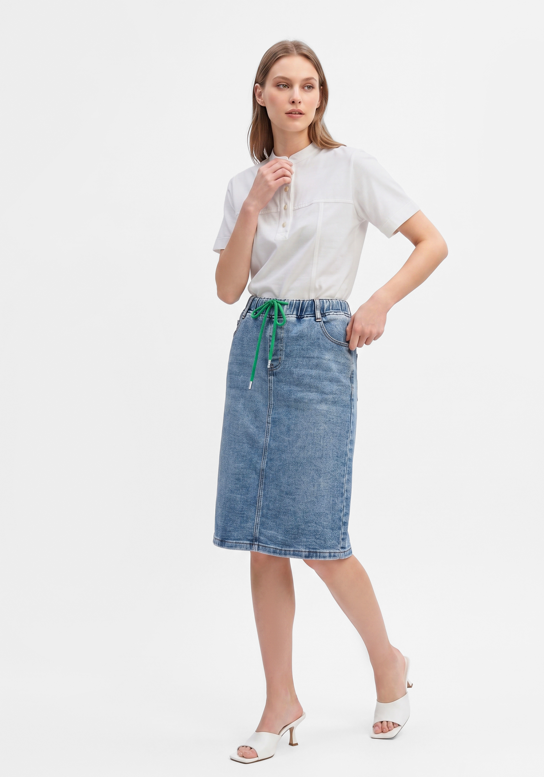 Юбка джинсовая на резинке Ритм