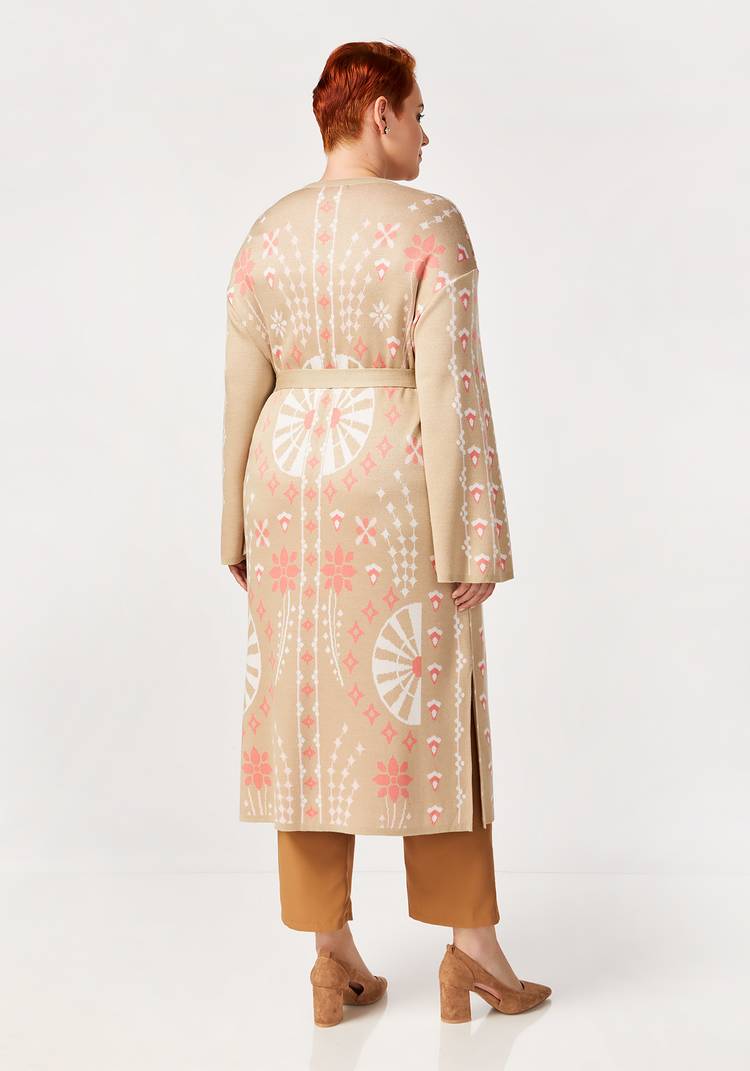 Кардиган с поясом и абстрактным рисунком шир.  750, рис. 3