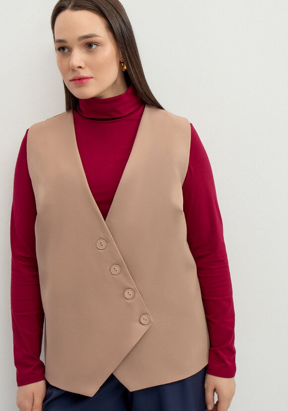 Жилет с асимметричным кроем шир.  580, рис. 4