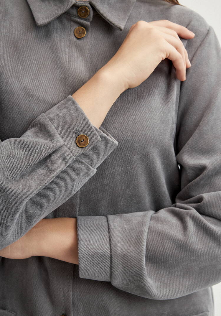 Блуза утепленная на пуговицах шир.  750, рис. 15