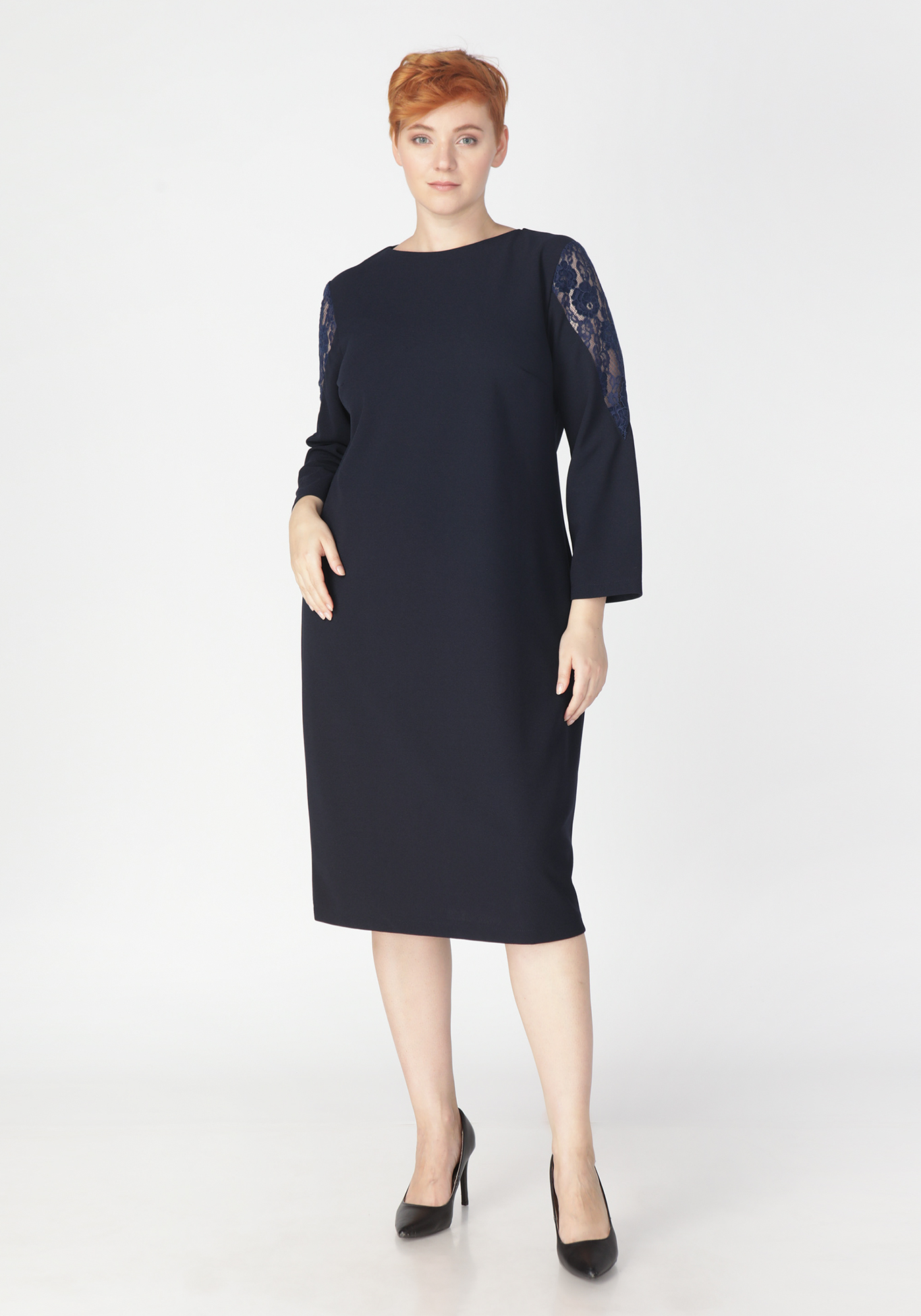Платье «Огненный взгляд» Bianka Modeno, размер 50, цвет синий - фото 3